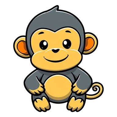 happy chimp sticker