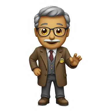 Professor greeting hello sticker