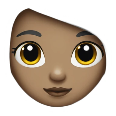 hello kitty with big eyes and black skin sticker