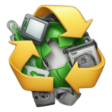 tech recycle sticker