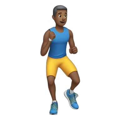 man tying shoes for jogging sticker