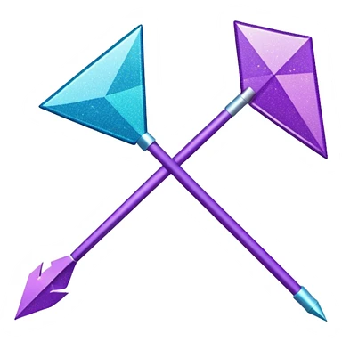 Glitter Roxo e Ciano Flecha sticker