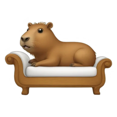Une chaise sur un capybara sticker
