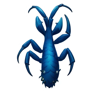 blue claw clip sticker