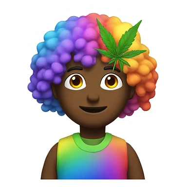 rainbow weed sticker
