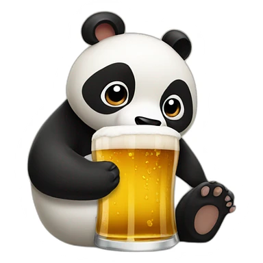 panda boit biere sticker