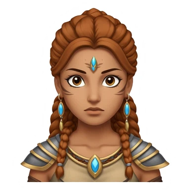 ESO female moamer warrior with lashes and earrings sticker