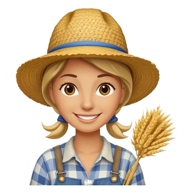 female farmer sticker