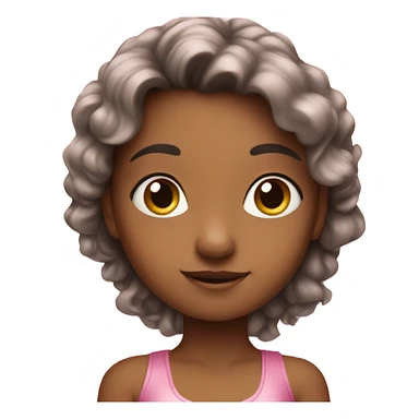 Girl wearing pink fairy wings sticker