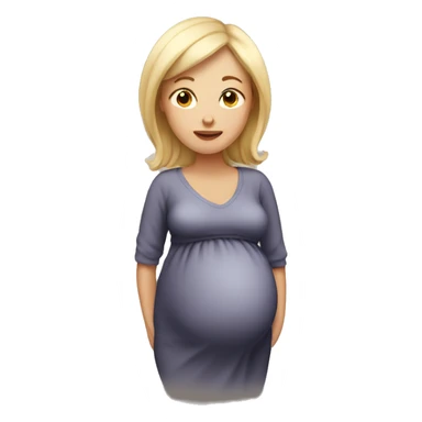 White pregnant woman  sticker
