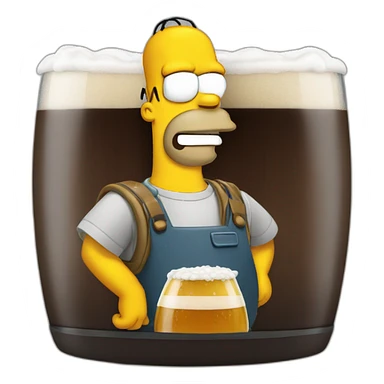 Homer beer sticker