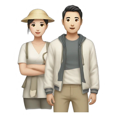 A Korean and a bay sticker