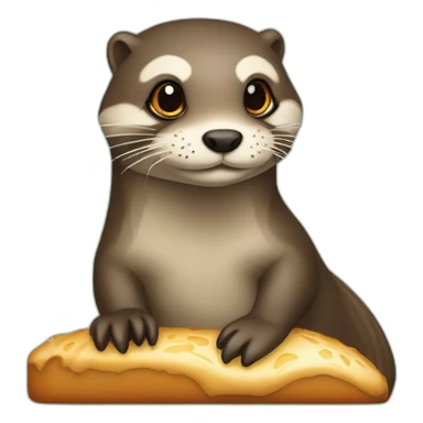 loutre sur une tortu sticker