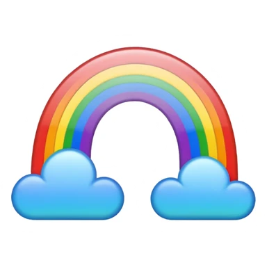 emoji with rainbow  sticker