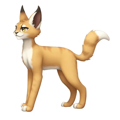 Anthro Sona-Fakemon Lynx-Caracal Full Body sticker