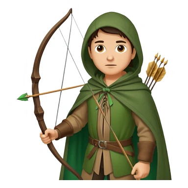 The classic hunter image with bow and arrow sticker