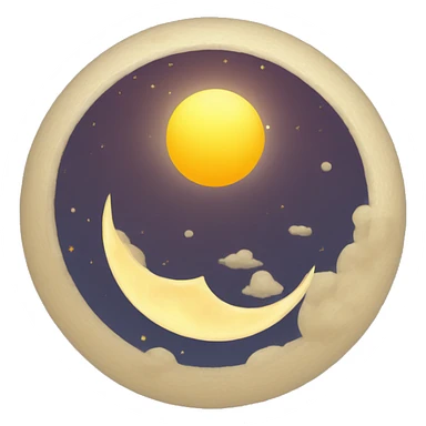 lune sur soleil sticker