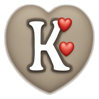 The heart inside with the letter A sticker