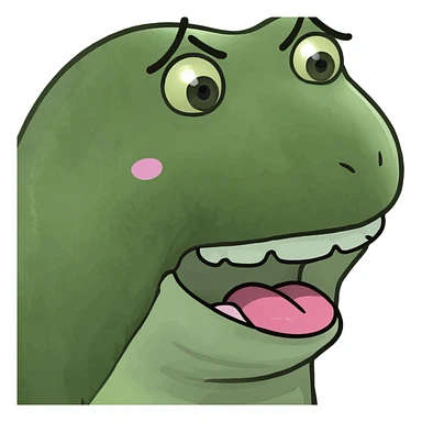 Heart eye emoji with tongue sticking out and drooling sticker