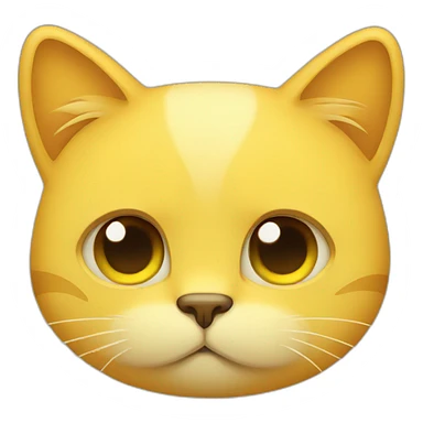 yellow sad cat sticker