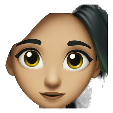 Young witch with green eyes and black hair  sticker