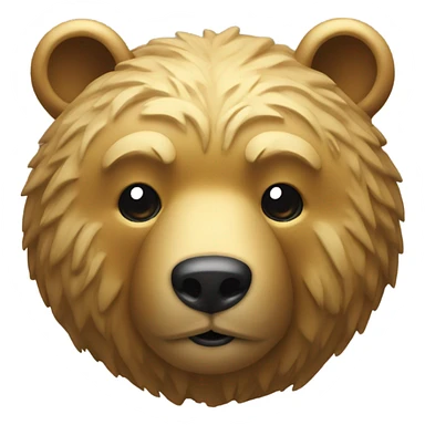 golden ball in the shape of a bear sticker