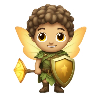 male fairy with shield sticker