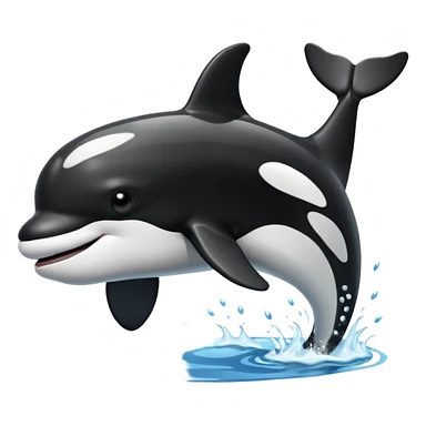 Orca Waving sticker