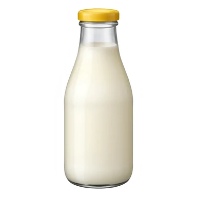 baby Milk bottle with yellow cap  sticker