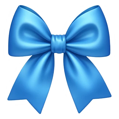 Emoji style blue bow sticker