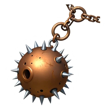 Spiked ball and chain sticker