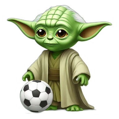 Yoda play soccer sticker