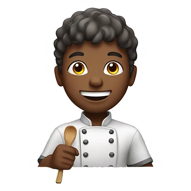 happy boy cooking sticker