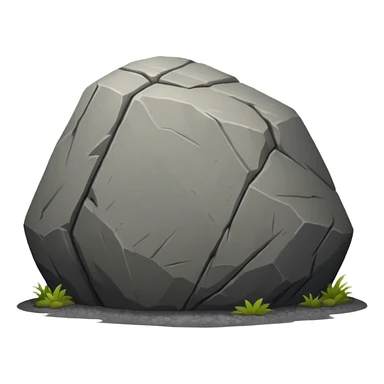 a Boulder in a road  sticker