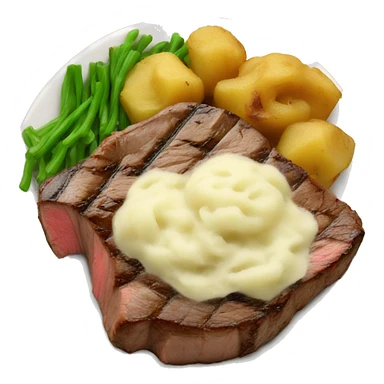 steak and mash potatoes  sticker