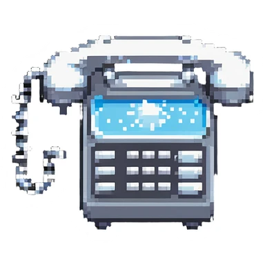 Telephone with ice crystals, cold call concept sticker
