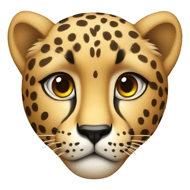 cheetah face cute sticker