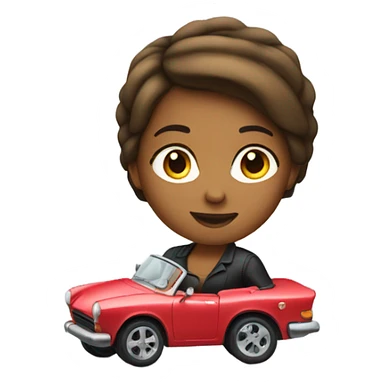 Girl driving a car with top down  sticker