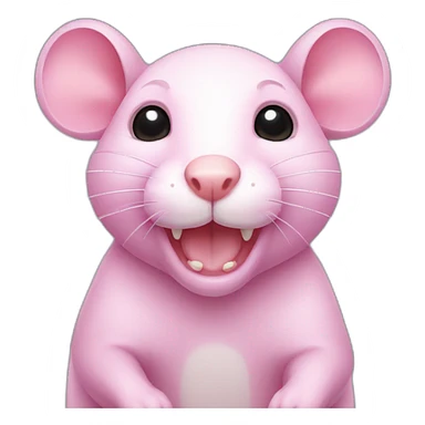 iphone pink rat sticker