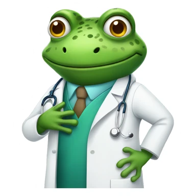 doctor frog sticker