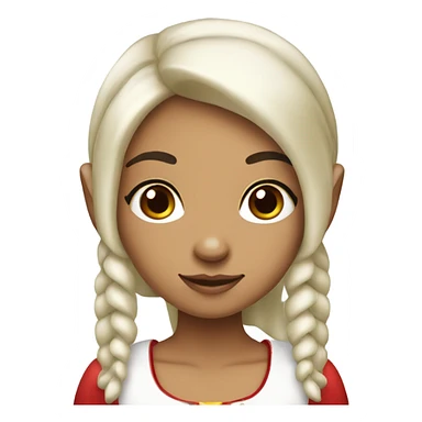 Christmas Elf Girl with dark hair and light skin sticker