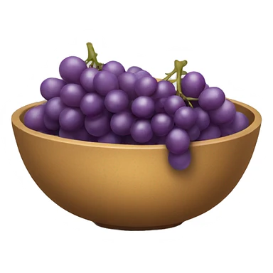 Bowl with purple grapes  sticker