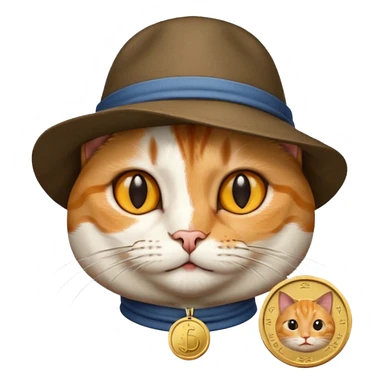 یه گربه که عکس کلاه روی سرش عکس یه سک sticker