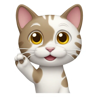 waving cat sticker