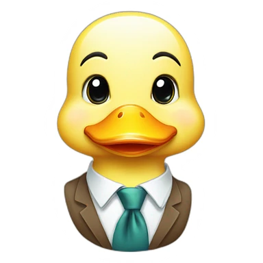 Cute duck with tie sticker