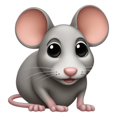 Lying mouse sticker