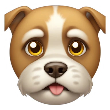 Cute dog with angry face sticker
