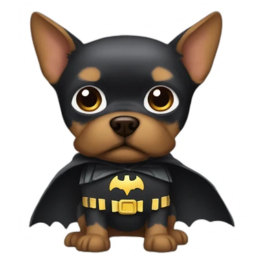 Dog Yorkshire with Batman Costume sticker