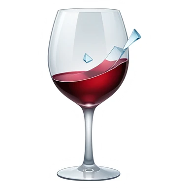 broken wine glass sticker