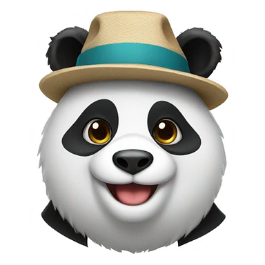 Panda wearing hat sticker